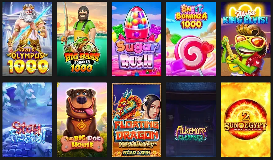A grid of pokie tiles in the ReefSpins slots lobby